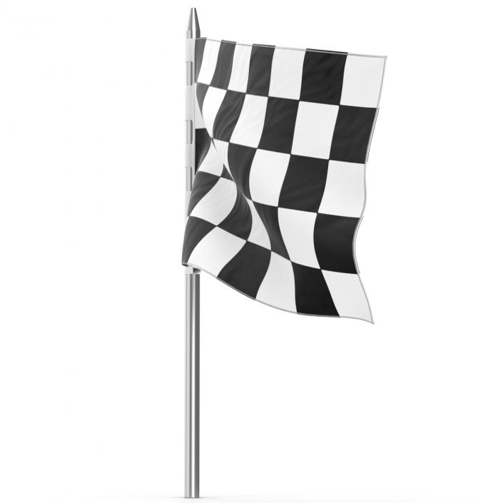 3D Racing Flag 5 model