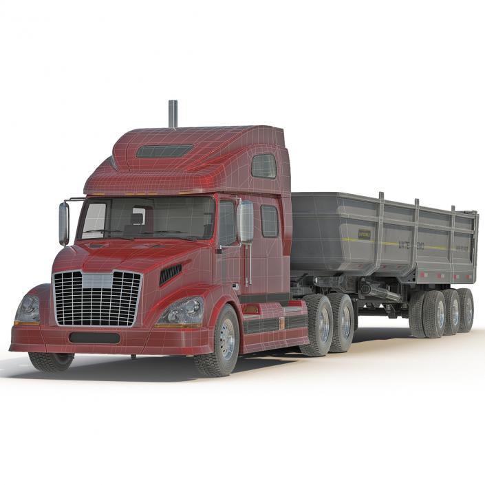 3D model Semi Dump Trailer Truck 2