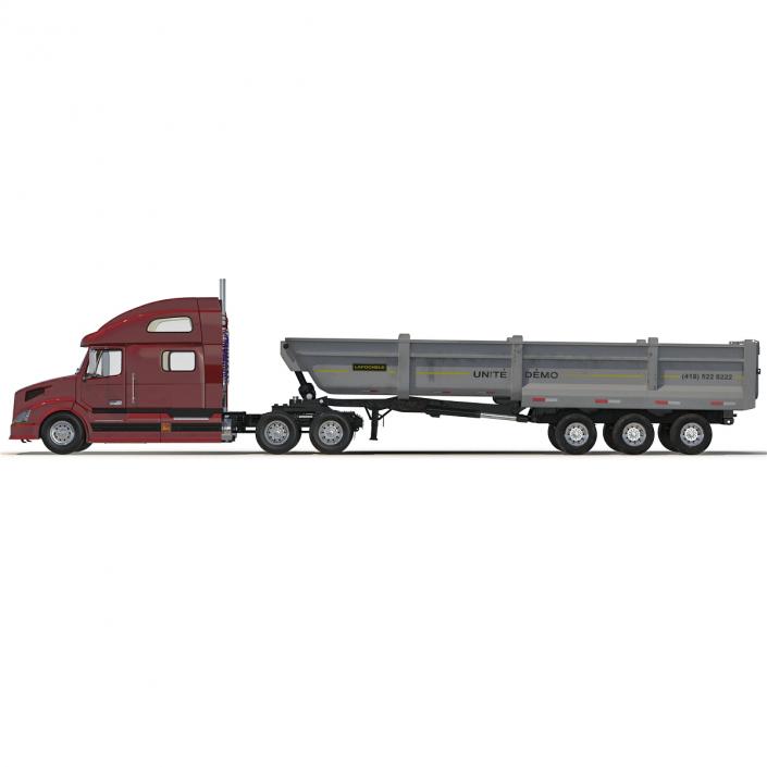 3D model Semi Dump Trailer Truck 2