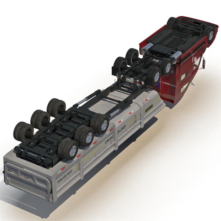 3D model Semi Dump Trailer Truck 2