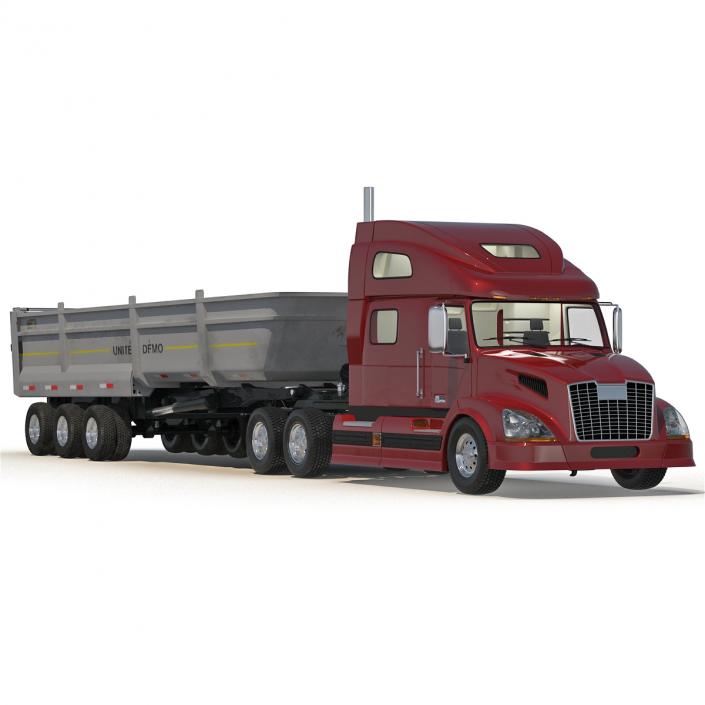 3D model Semi Dump Trailer Truck 2