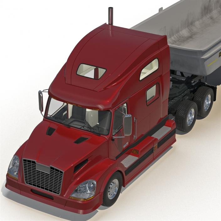 3D model Semi Dump Trailer Truck 2