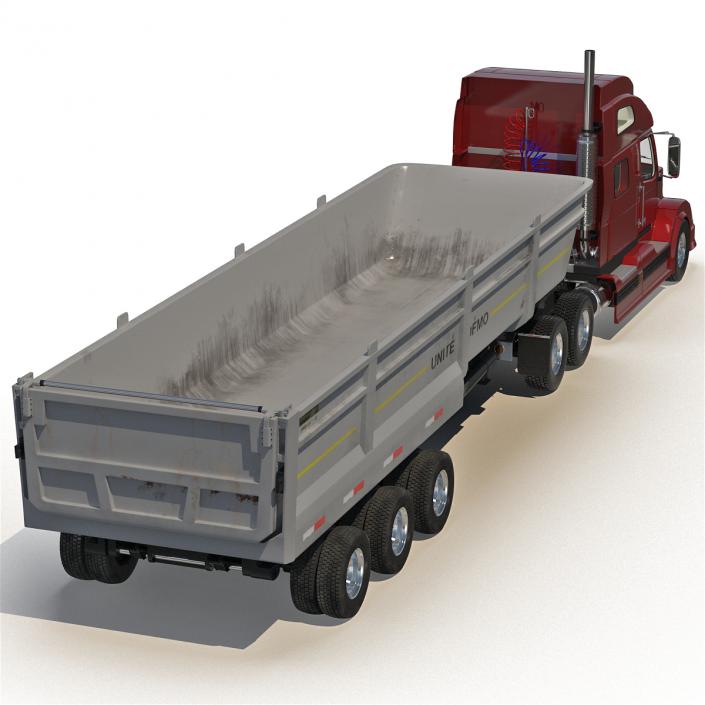 3D model Semi Dump Trailer Truck 2