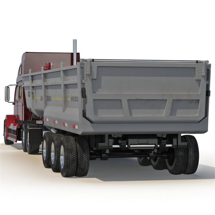 3D model Semi Dump Trailer Truck 2