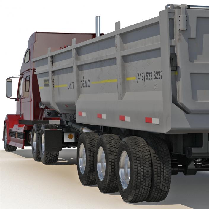 3D model Semi Dump Trailer Truck 2