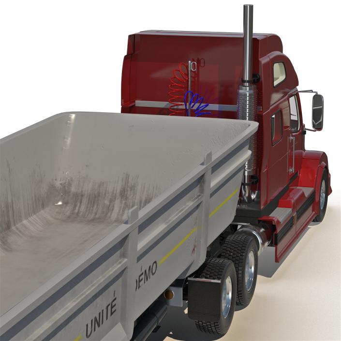 3D model Semi Dump Trailer Truck 2