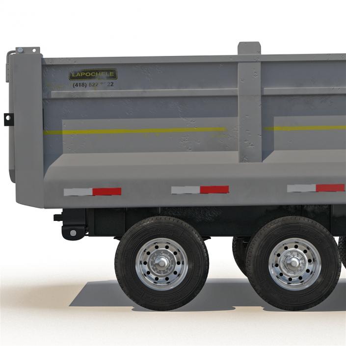 3D model Semi Dump Trailer Truck 2