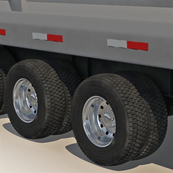 3D model Semi Dump Trailer Truck 2