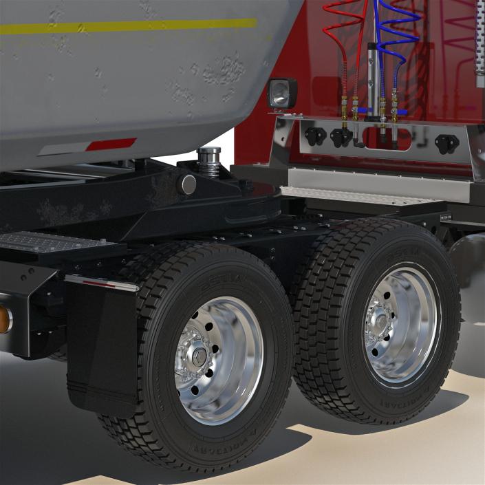 3D model Semi Dump Trailer Truck 2