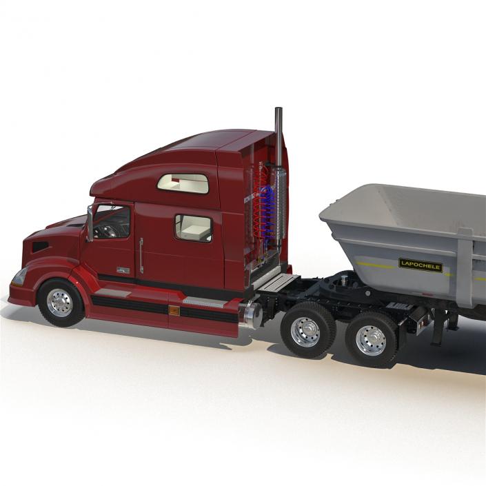 3D model Semi Dump Trailer Truck 2