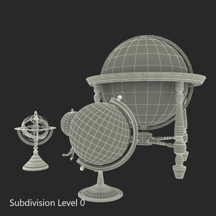 3D model Antique Globes Collection