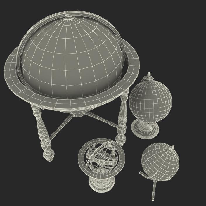 3D model Antique Globes Collection