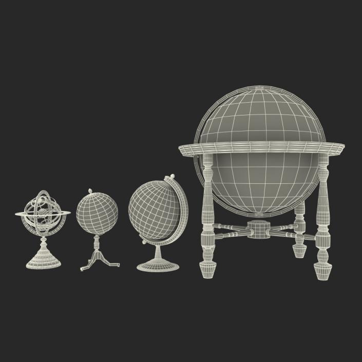 3D model Antique Globes Collection