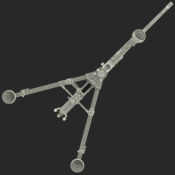 Machine Gun Browning M2 on an M3 Tripod 3D model