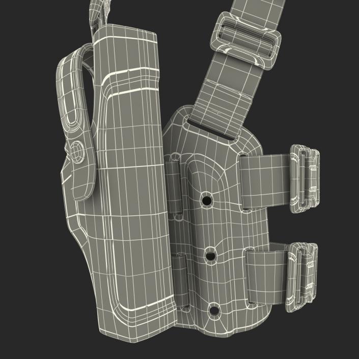 Tactical Leg Pistol Holster 2 3D model