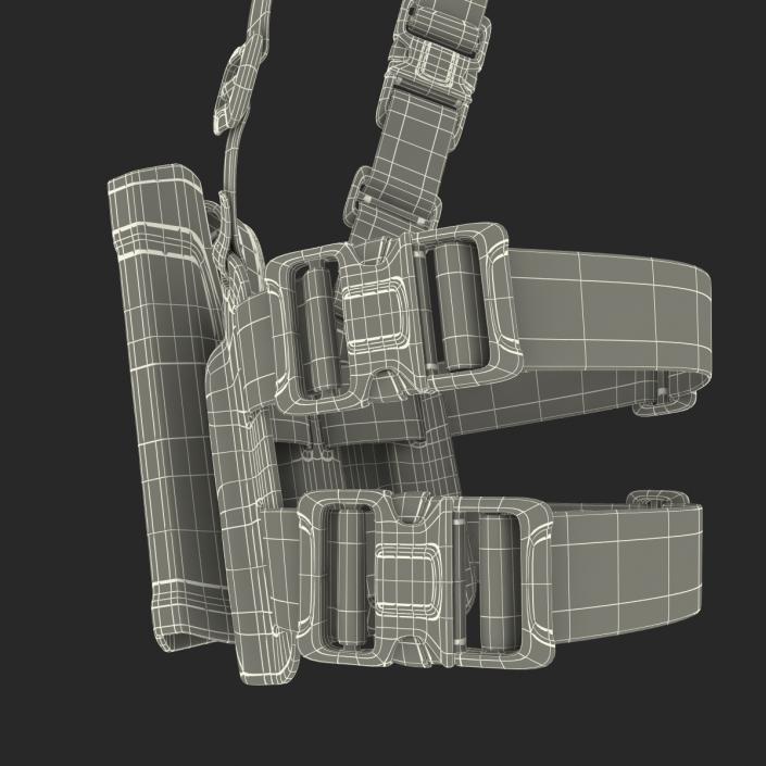 Tactical Leg Pistol Holster 2 3D model