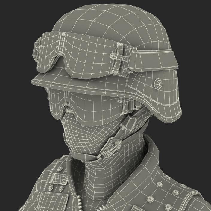 3D SWAT Woman Asian Rigged model