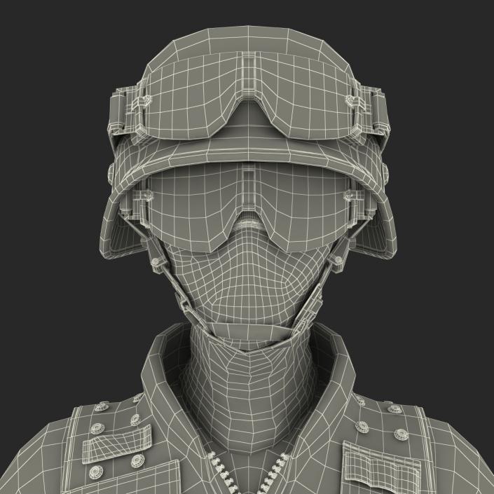 3D SWAT Woman Asian Rigged model