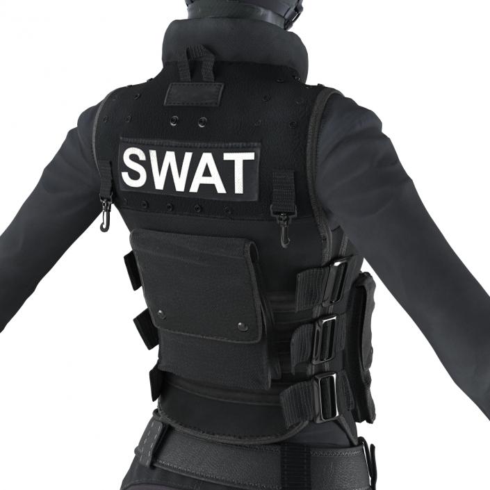 3D SWAT Woman Asian