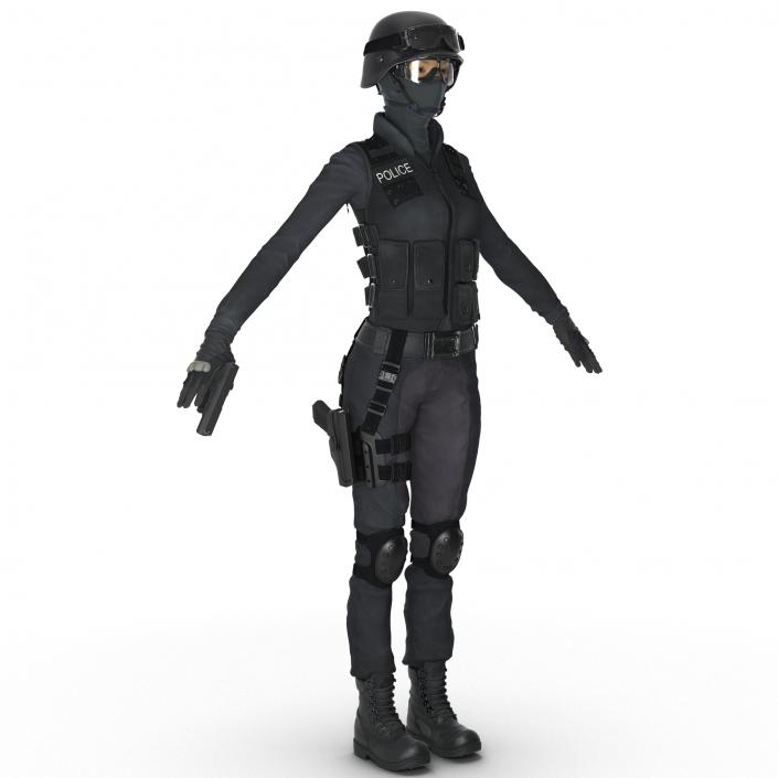 3D SWAT Woman Asian