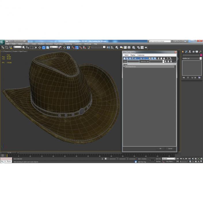 3D Old Cowboy Hat 2