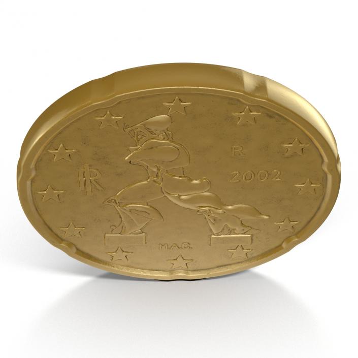 3D model Italian Euro Coin 20 Cent