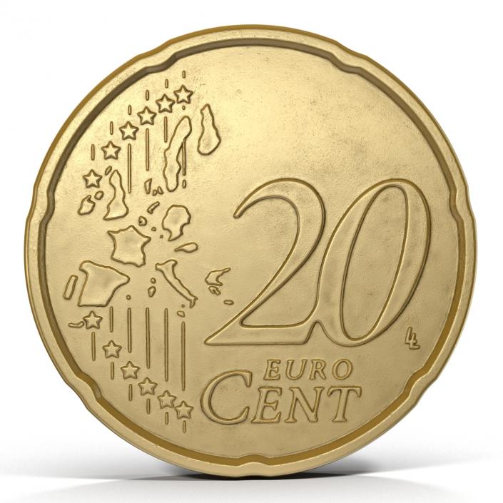 3D model Italian Euro Coin 20 Cent