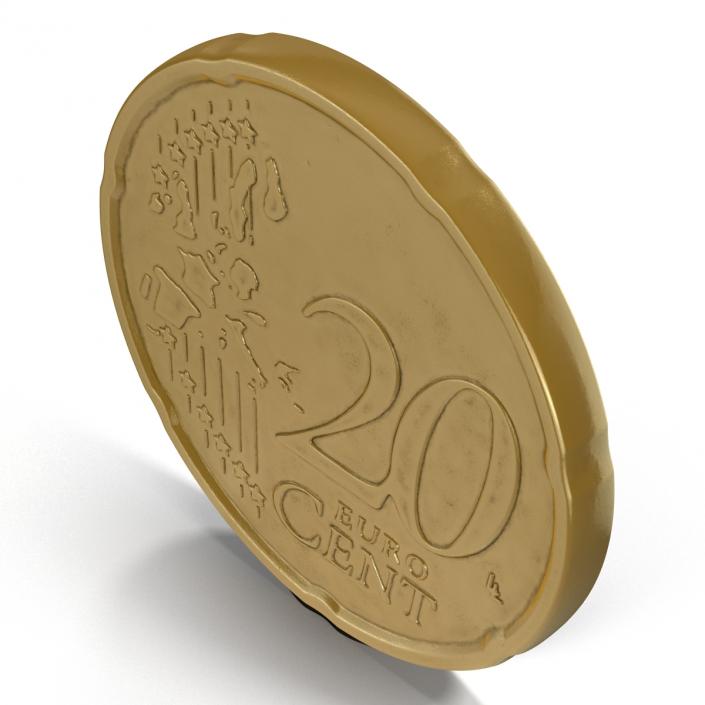 3D model Italian Euro Coin 20 Cent