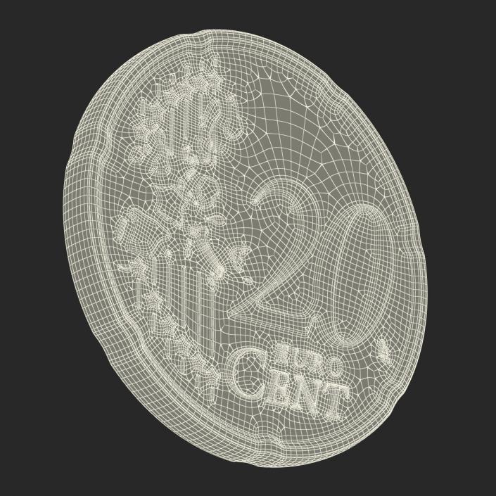 3D model Italian Euro Coin 20 Cent