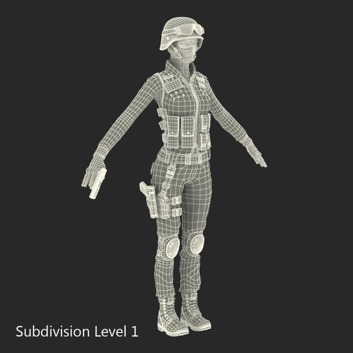 SWAT Indian Woman 3D