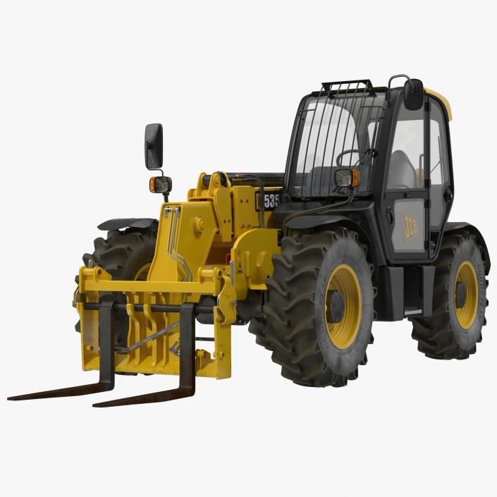 3D model Telescopic Handler Forklift JCB 535 95 Yellow