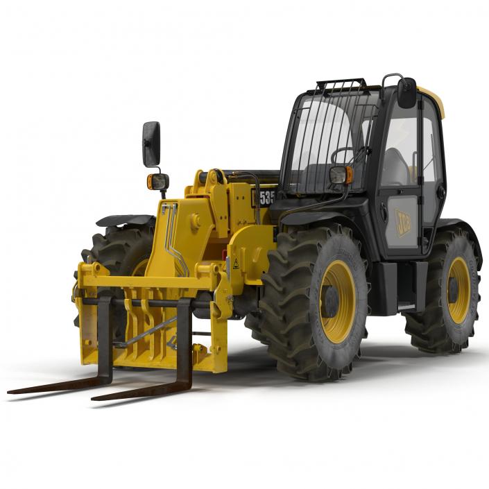 3D model Telescopic Handler Forklift JCB 535 95 Yellow