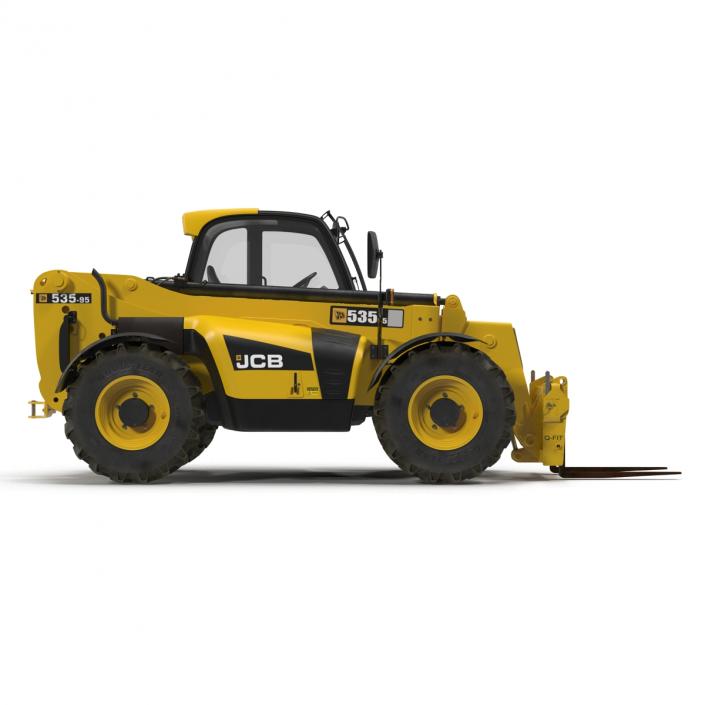 3D model Telescopic Handler Forklift JCB 535 95 Yellow