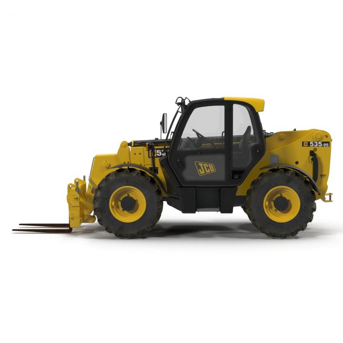 3D model Telescopic Handler Forklift JCB 535 95 Yellow