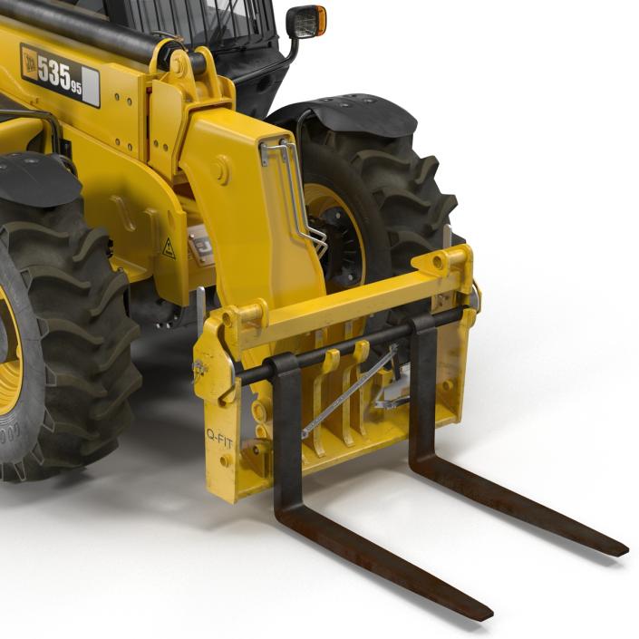 3D model Telescopic Handler Forklift JCB 535 95 Yellow