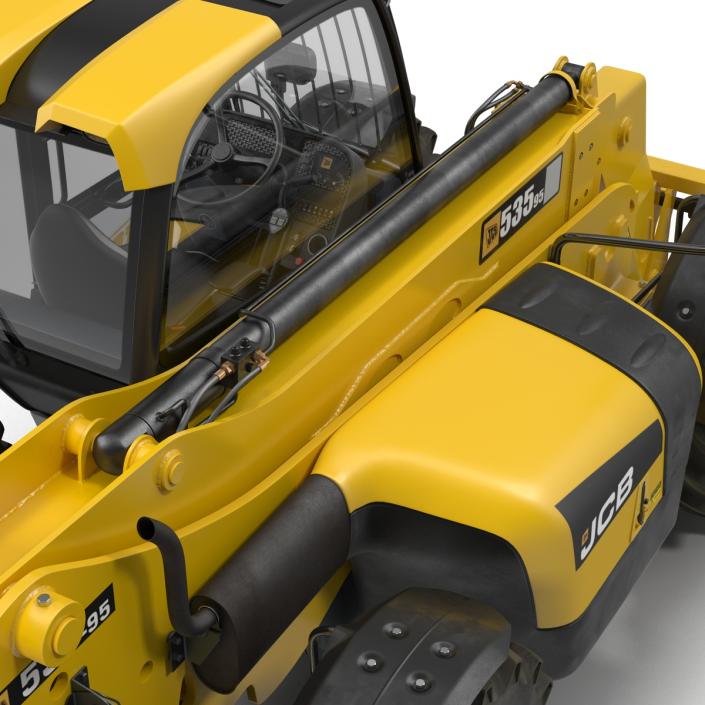 3D model Telescopic Handler Forklift JCB 535 95 Yellow