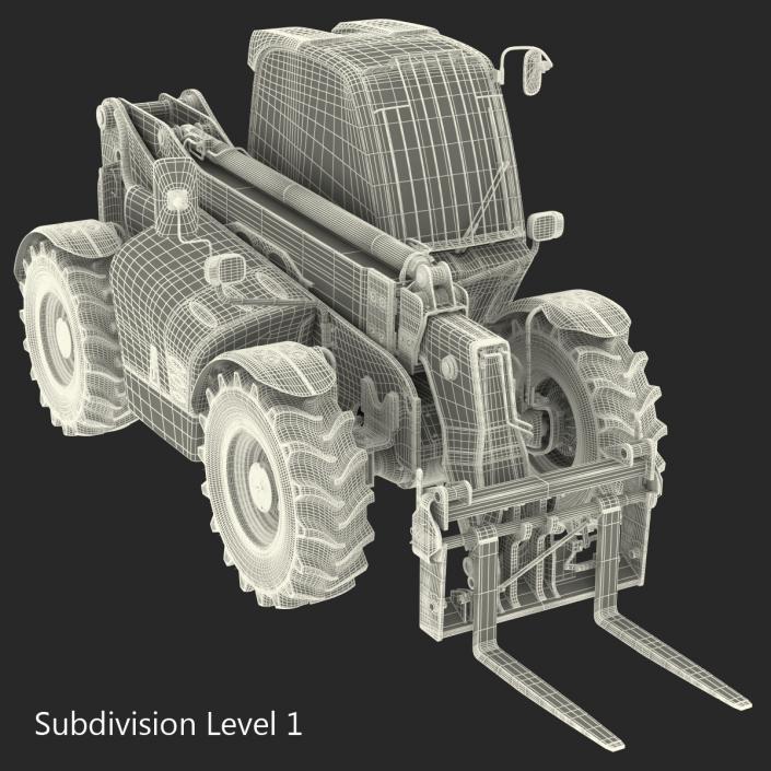 3D model Telescopic Handler Forklift JCB 535 95 Yellow