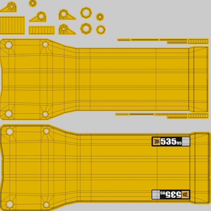 3D model Telescopic Handler Forklift JCB 535 95 Yellow