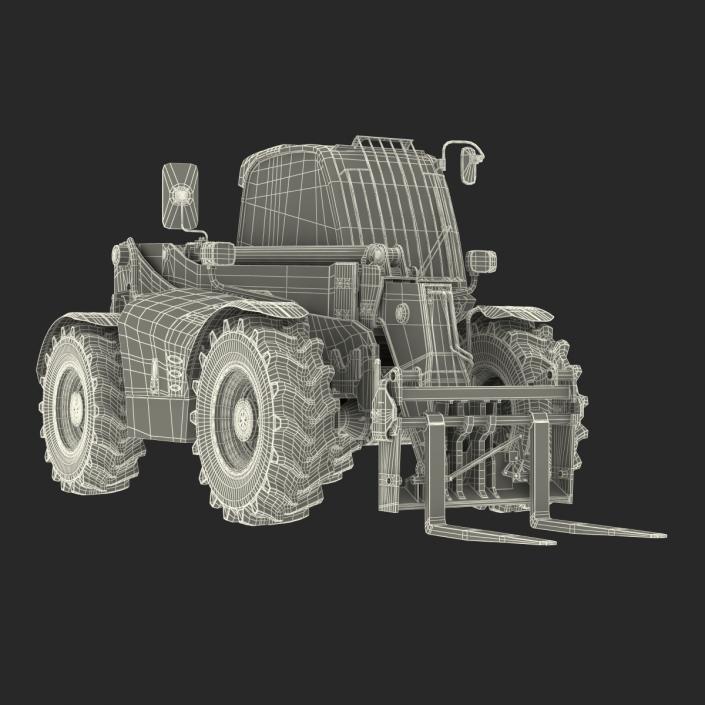 3D model Telescopic Handler Forklift JCB 535 95 Yellow