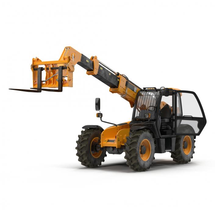 Telescopic Handler Forklift Generic Rigged 3D