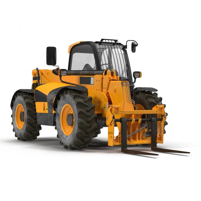 Telescopic Handler Forklift Generic Rigged 3D