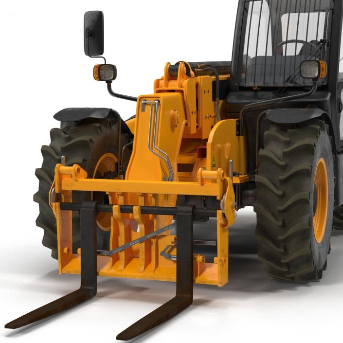 Telescopic Handler Forklift Generic Rigged 3D