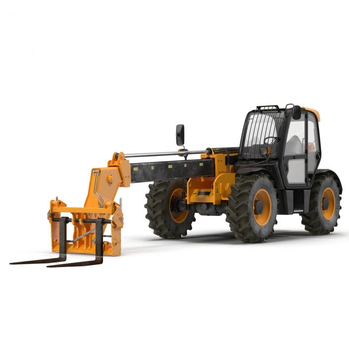 Telescopic Handler Forklift Generic Rigged 3D