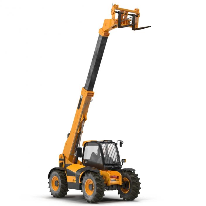 Telescopic Handler Forklift Generic Rigged 3D