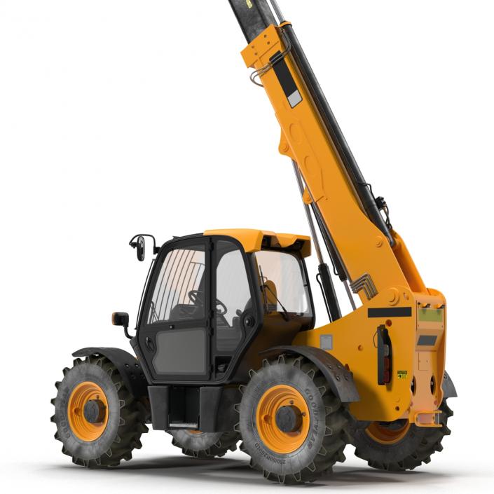 Telescopic Handler Forklift Generic Rigged 3D