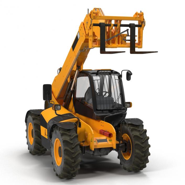 Telescopic Handler Forklift Generic Rigged 3D