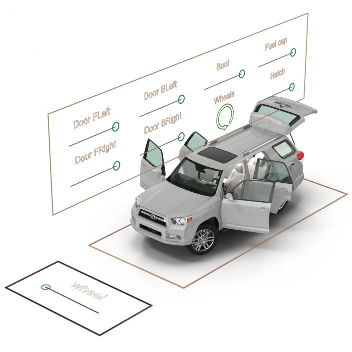 3D Toyota 4Runner 2012 Rigged