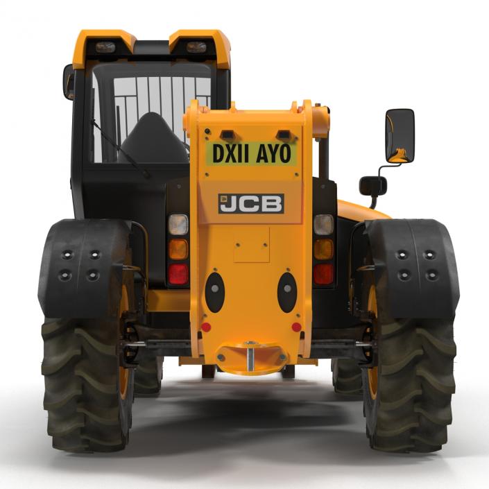 Telescopic Handler Forklift JCB 535 95 Orange Rigged 3D