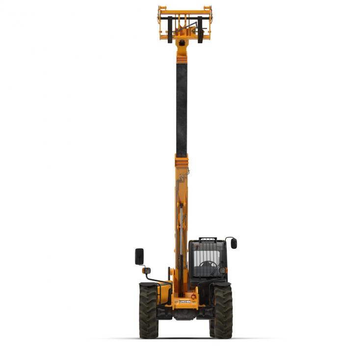 Telescopic Handler Forklift JCB 535 95 Orange Rigged 3D