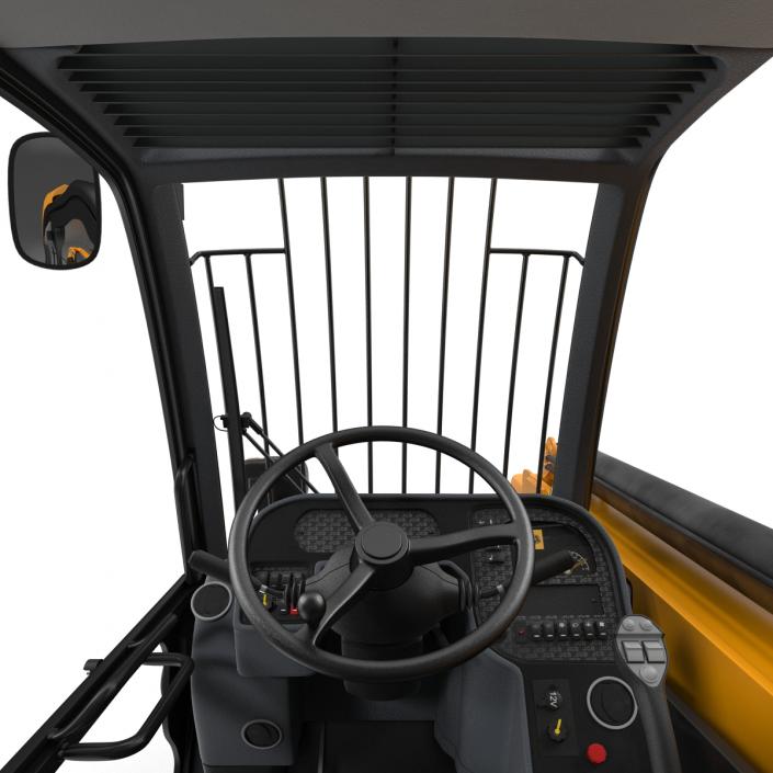 Telescopic Handler Forklift JCB 535 95 Orange Rigged 3D